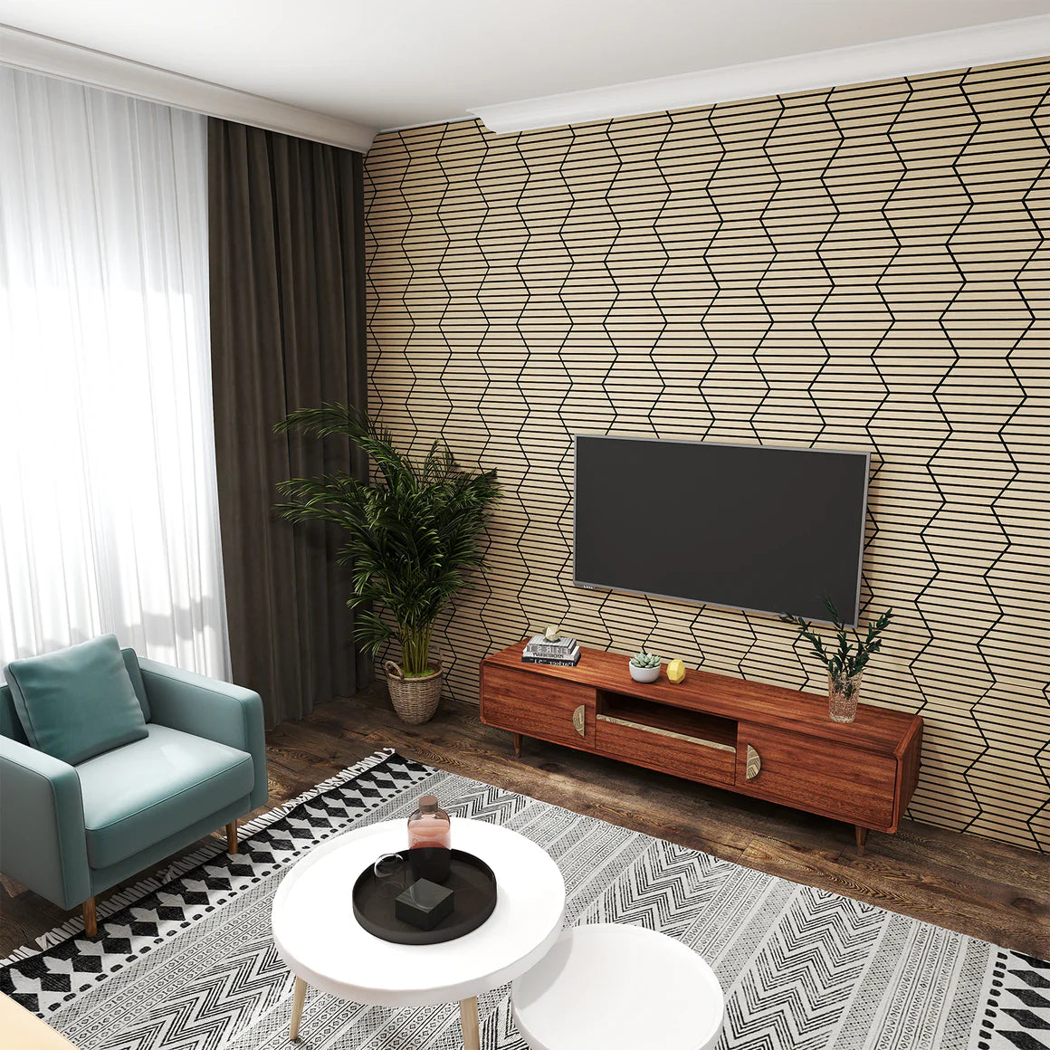 Courtyardmart Hexagon Decorative Acoustic Wall Panels – 8pcs Stylish Sound-Absorbing Wall Panels for Modern Home or Office Decor