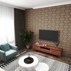 Courtyardmart Hexagon Decorative Acoustic Wall Panels – 8pcs Stylish Sound-Absorbing Wall Panels for Modern Home or Office Decor