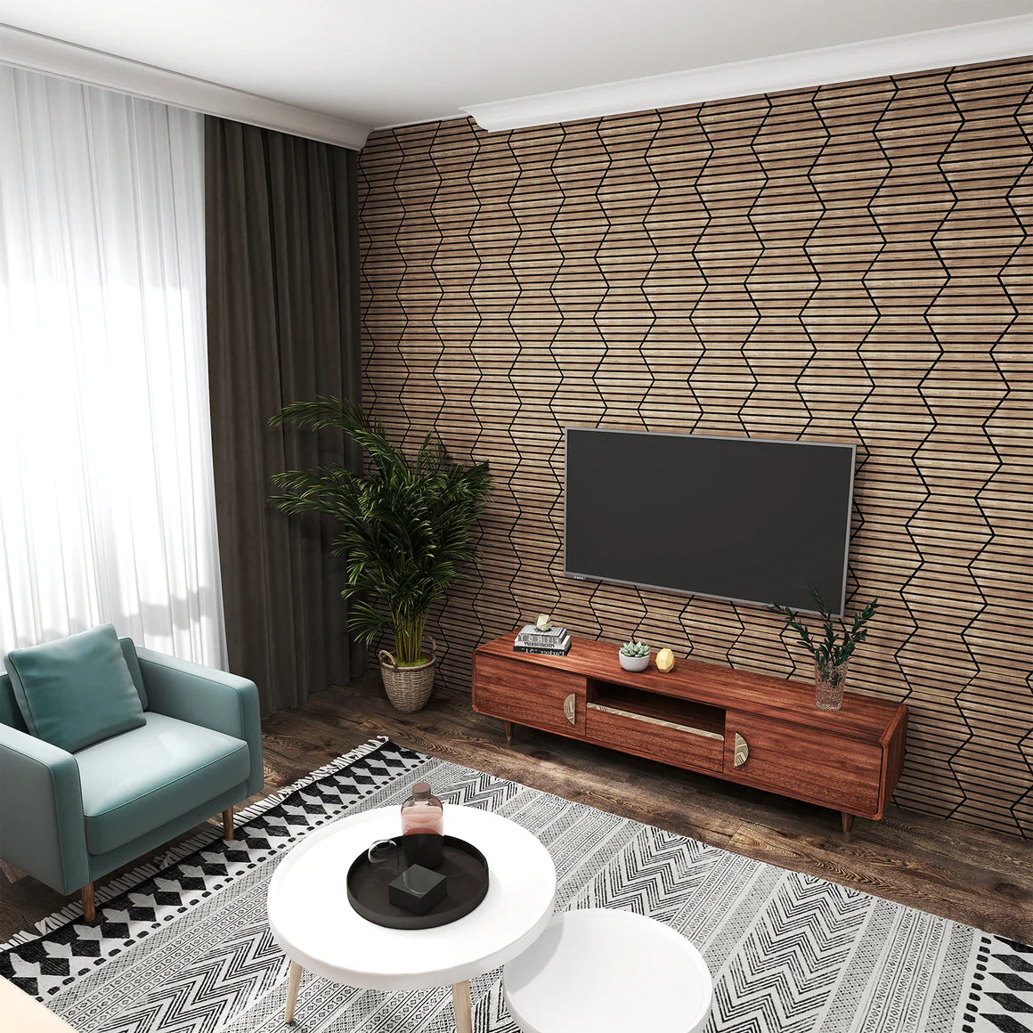Courtyardmart Hexagon Decorative Acoustic Wall Panels – 8pcs Stylish Sound-Absorbing Wall Panels for Modern Home or Office Decor