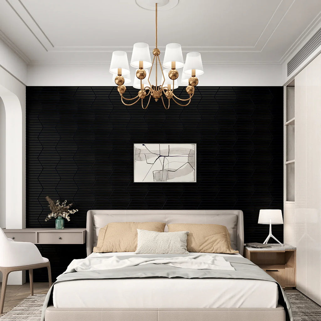 Courtyardmart Hexagon Decorative Acoustic Wall Panels – 8pcs Stylish Sound-Absorbing Wall Panels for Modern Home or Office Decor