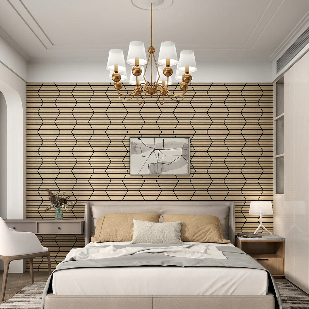 Courtyardmart Hexagon Decorative Acoustic Wall Panels – 8pcs Stylish Sound-Absorbing Wall Panels for Modern Home or Office Decor