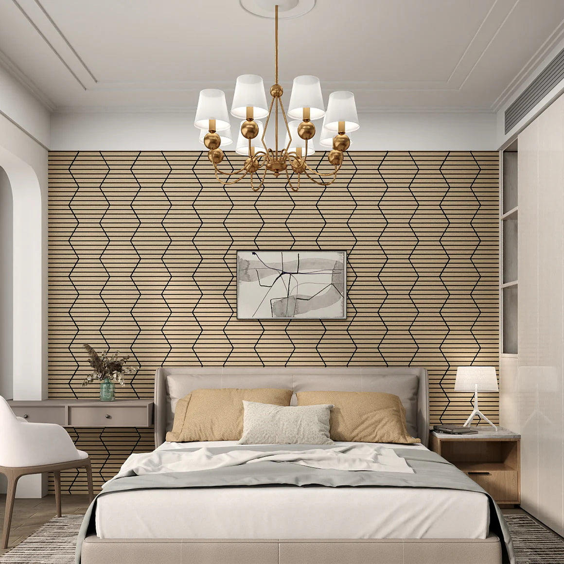 Courtyardmart Hexagon Decorative Acoustic Wall Panels – 8pcs Stylish Sound-Absorbing Wall Panels for Modern Home or Office Decor