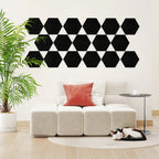 Courtyardmart Hexagon Decorative Acoustic Wall Panels – 8pcs Stylish Sound-Absorbing Wall Panels for Modern Home or Office Decor