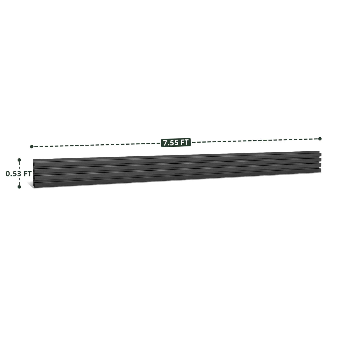 Courtyardmart WPC Wall Panels with Decorative Acoustic Slat Design in 3 Classic Colors for Stylish and Easy Wall Upgrades