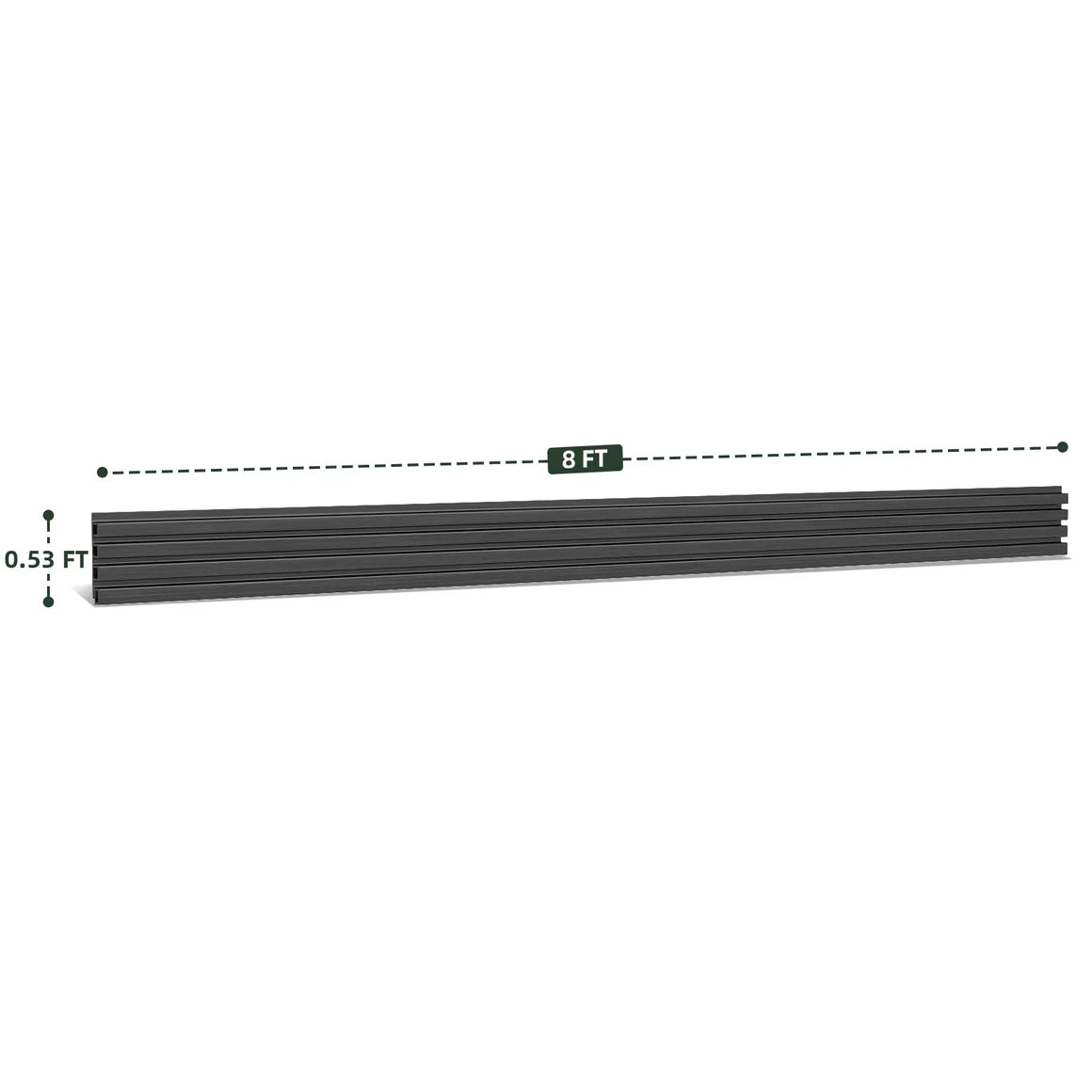 Courtyardmart WPC Wall Panels with Decorative Acoustic Slat Design in 3 Classic Colors for Stylish and Easy Wall Upgrades