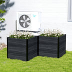 Courtyardmart 31.5in x 31.5in x 30in Outdoor Garden Box Raised Planter Bed Ideal for Backyard Patio Balcony or Garden Above Ground Flower or Vegetable Planter Box