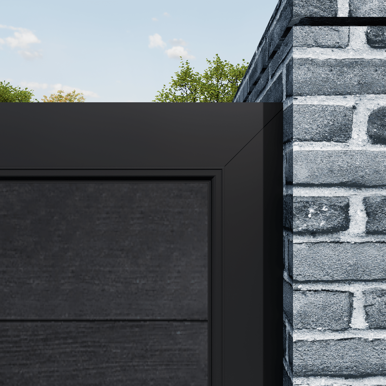 Composite single swing safety gate for outdoor fencing