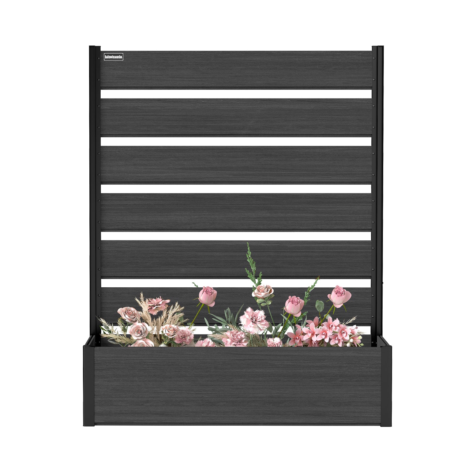 Courtyardmart 47.6in Brown Outdoor Garden Box Raised Planter Bed for Backyard Patio Balcony Garden