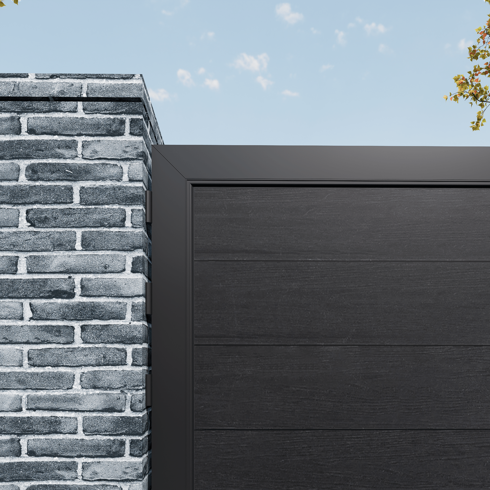 Aluminum and composite modern fence gate for patio and yard