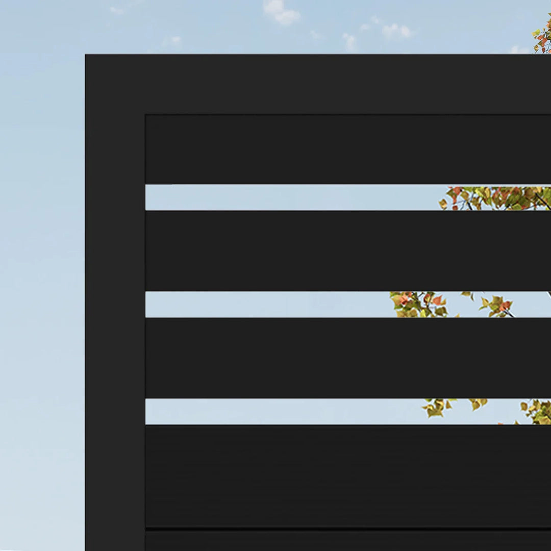 Durable Metal Fence Gate with Semi-Privacy Design for Backyard