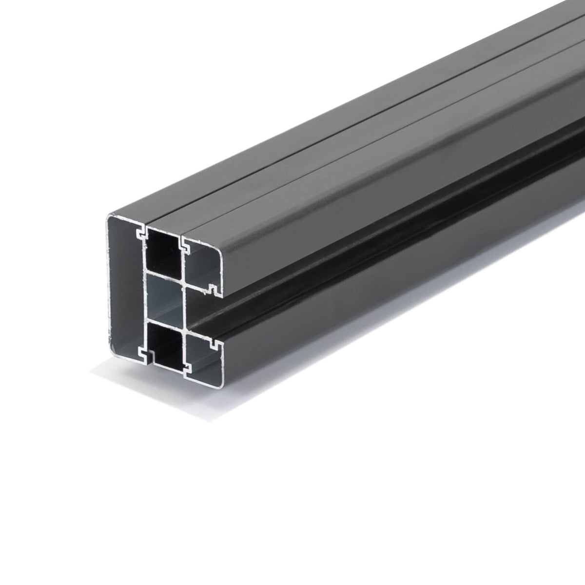 6ft Black Aluminum Fence Posts 2-Pack – Durable Outdoor Ground Install