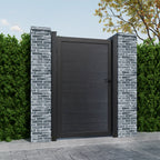 Courtyardmart 6ft x 3ft Composite Privacy Fence Gate with Sturdy Metal Frame, One Set. Ideal for Garden, Backyard, or Patio, Outdoor Entry Gate