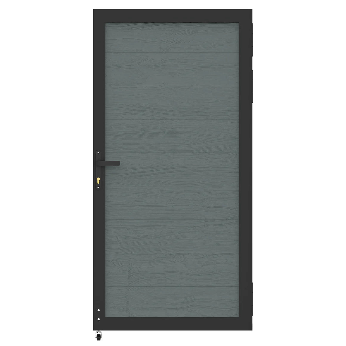 Courtyardmart 6ft x 3ft Composite Privacy Fence Gate with Sturdy Metal Frame, One Set. Ideal for Garden, Backyard, or Patio, Outdoor Entry Gate