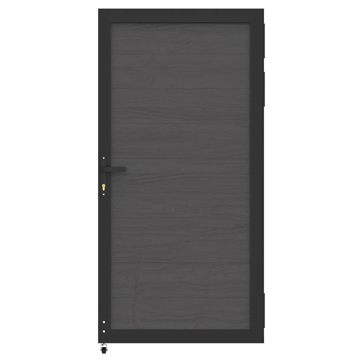 Courtyardmart 6ft x 3ft Composite Privacy Fence Gate with Sturdy Metal Frame, One Set. Ideal for Garden, Backyard, or Patio, Outdoor Entry Gate