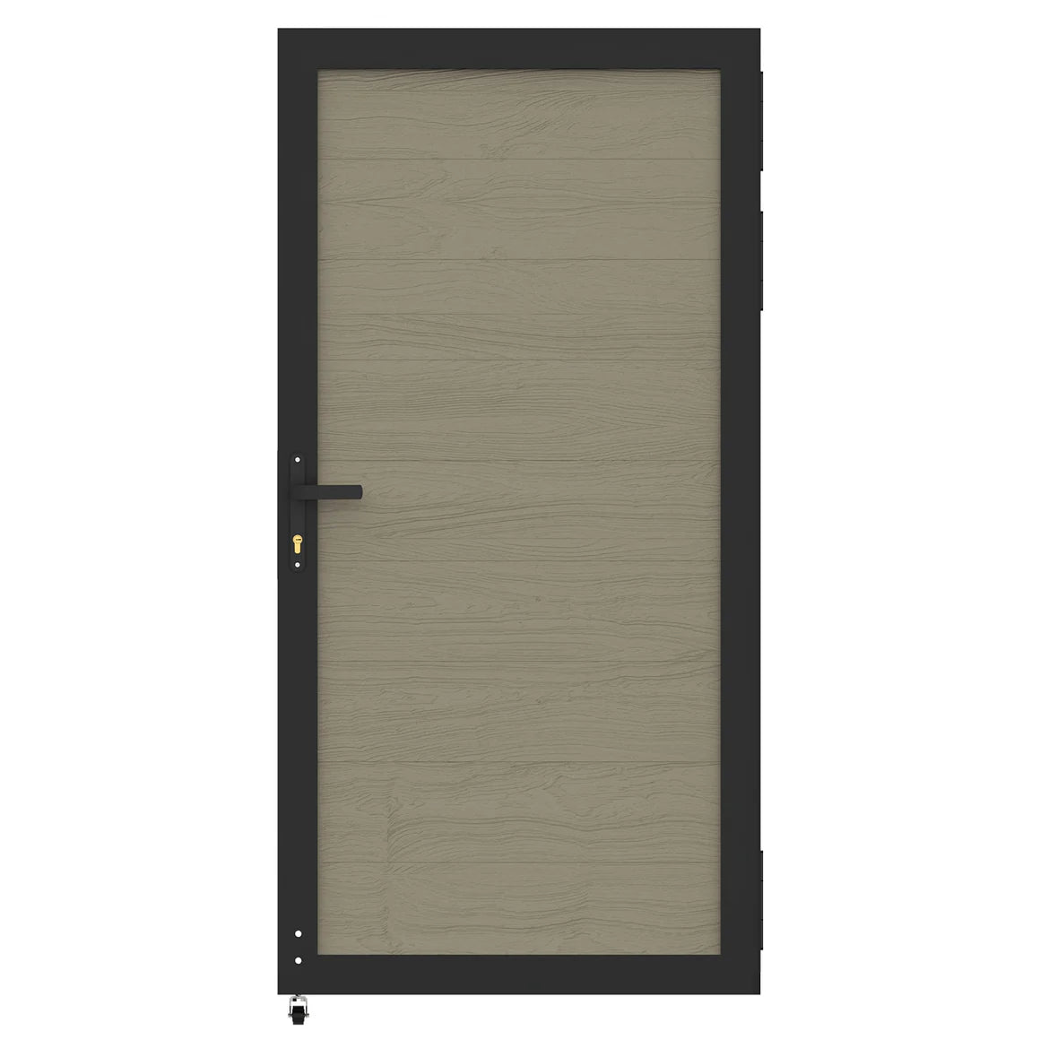 Courtyardmart 6ft x 3ft Composite Privacy Fence Gate with Sturdy Metal Frame, One Set. Ideal for Garden, Backyard, or Patio, Outdoor Entry Gate