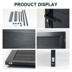 Courtyardmart 6ft x 3ft Composite Privacy Fence Gate with Sturdy Metal Frame, One Set. Ideal for Garden, Backyard, or Patio, Outdoor Entry Gate