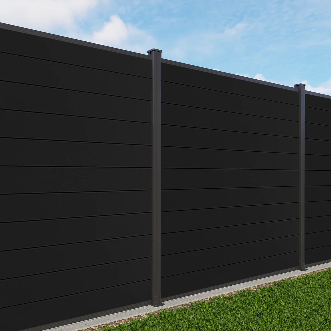 Easy ground installation black aluminum fencing for home garden and patio