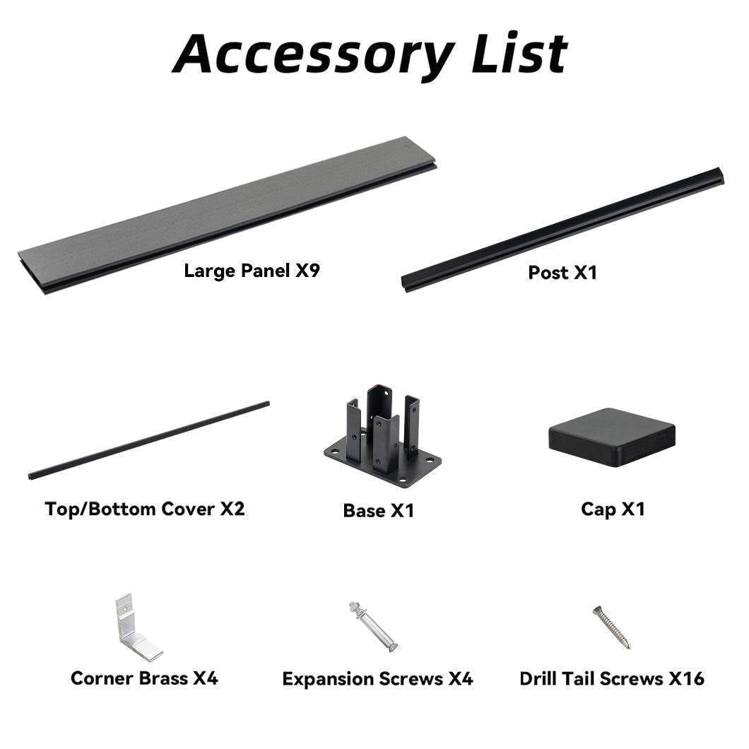 WPC brushed finish privacy fence panels outdoor setup