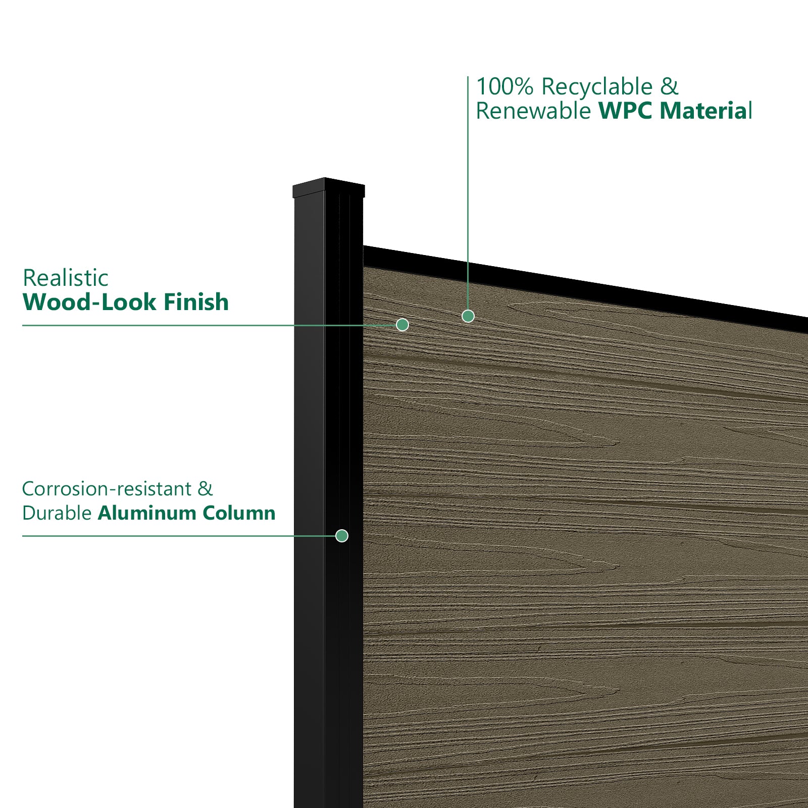 backyard privacy solution composite wpc fence screen