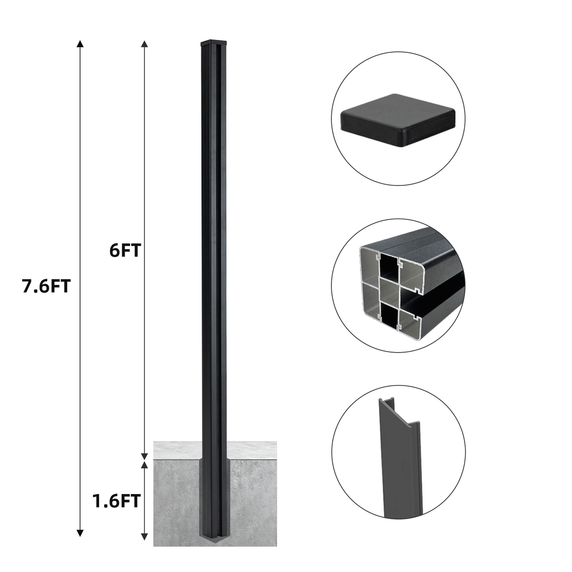 Courtyardmart horizontal composite fence panels for backyard