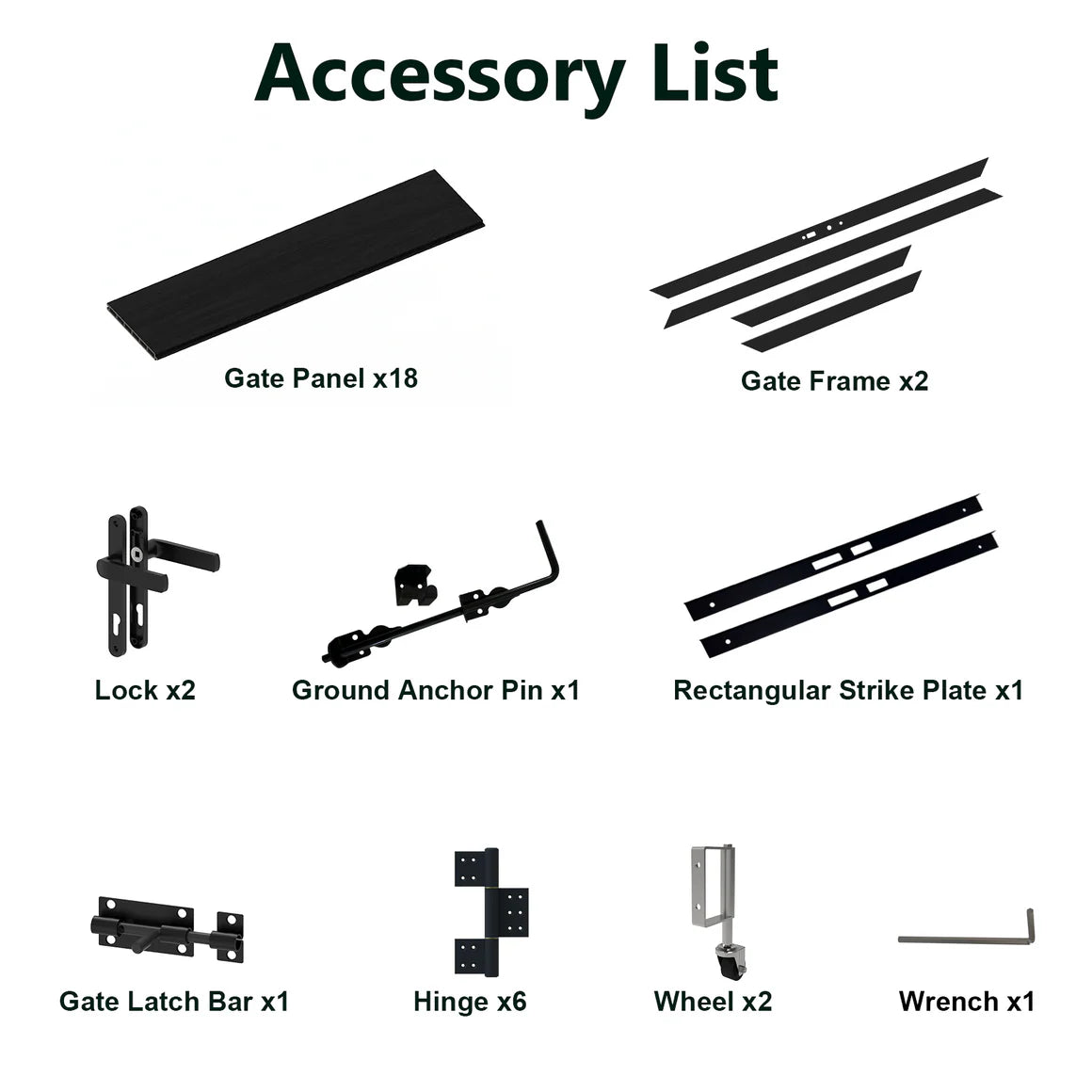 Outdoor privacy gate with aluminum frame