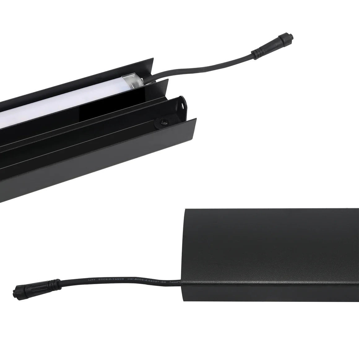 Modern LED Fence Rail Light System - 5 Light Kit with 6 Posts - Fits 6ft & 8ft Aluminum Fences - Sleek Outdoor Accent Lighting