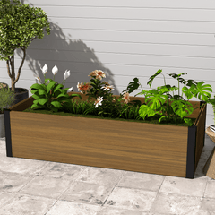CourtyardMart Modern Raised Garden Planter – Stylish & Durable Outdoor Flower Box for Your Patio & Garden - CourtyardMart