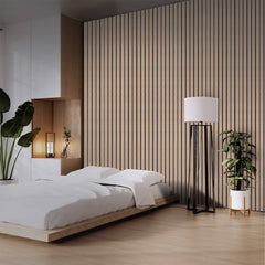 Modern Acoustic Wood Slat Wall Panels - Stylish Noise Reduction for Contemporary Interiors - CourtyardMart