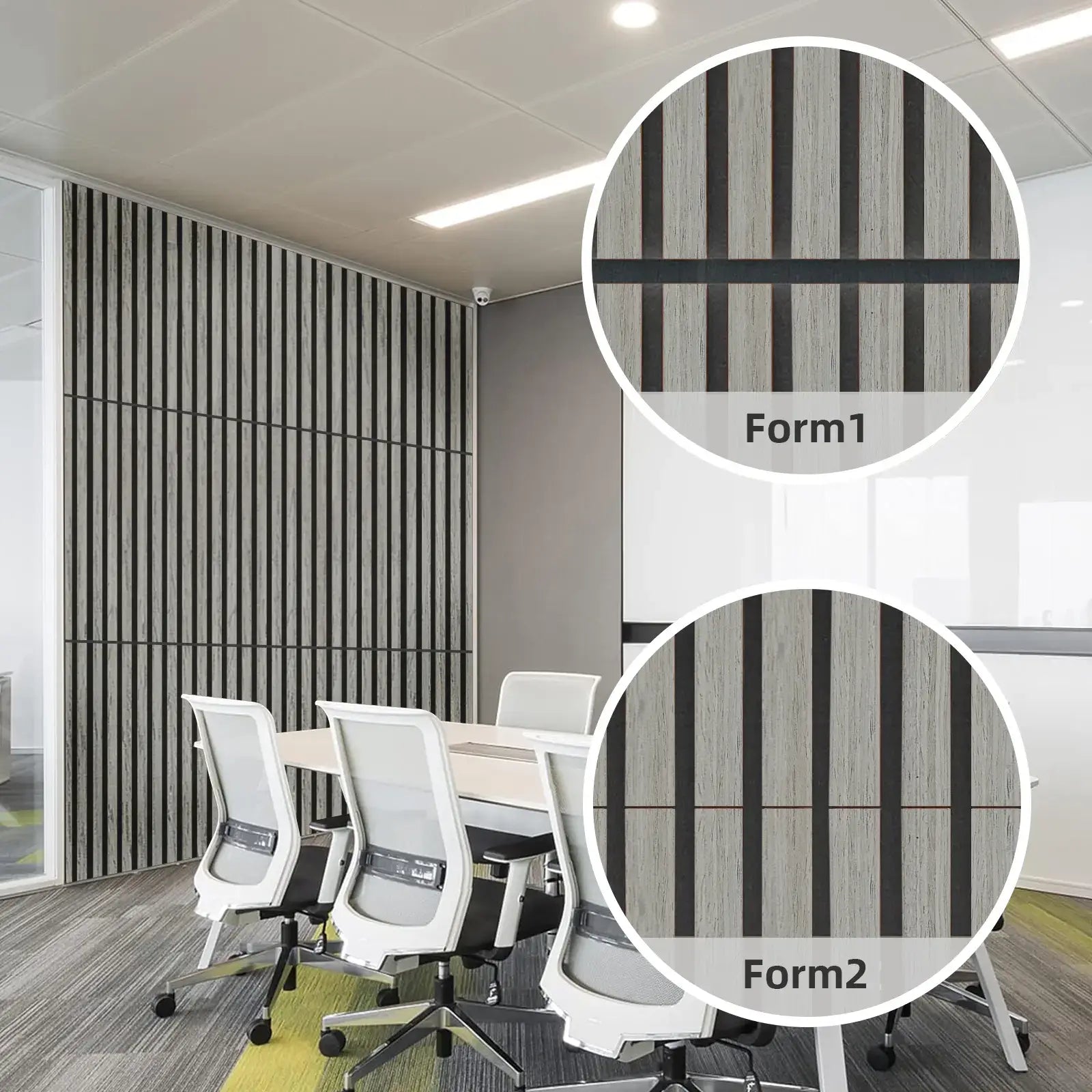 Modern Acoustic Wood Slat Wall Panels - Stylish Noise Reduction for Contemporary Interiors - CourtyardMart