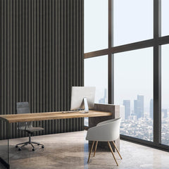 Modern Acoustic Wood Slat Wall Panels - Stylish Noise Reduction for Contemporary Interiors - CourtyardMart