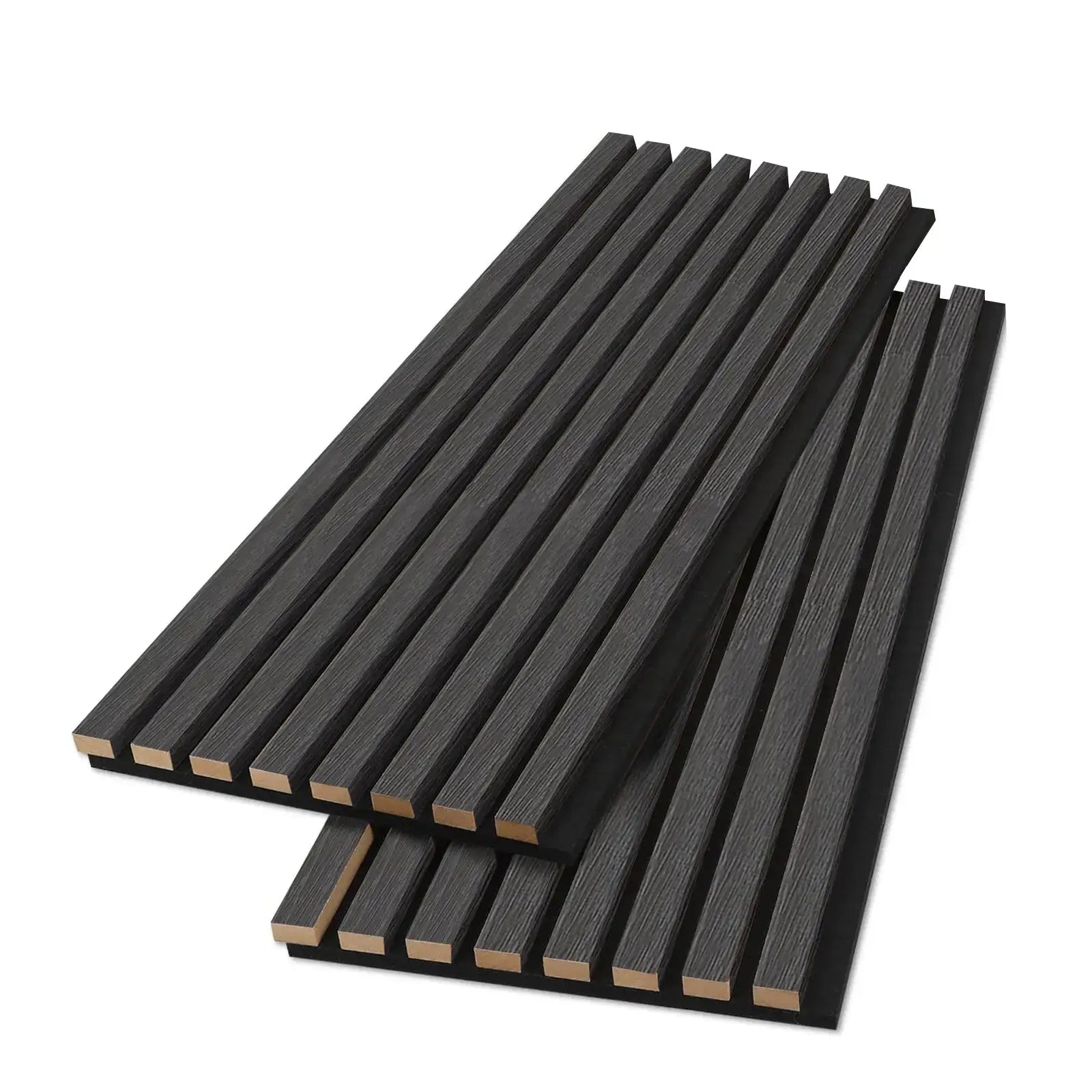 Modern Acoustic Wood Slat Wall Panels - Stylish Noise Reduction for Contemporary Interiors - CourtyardMart