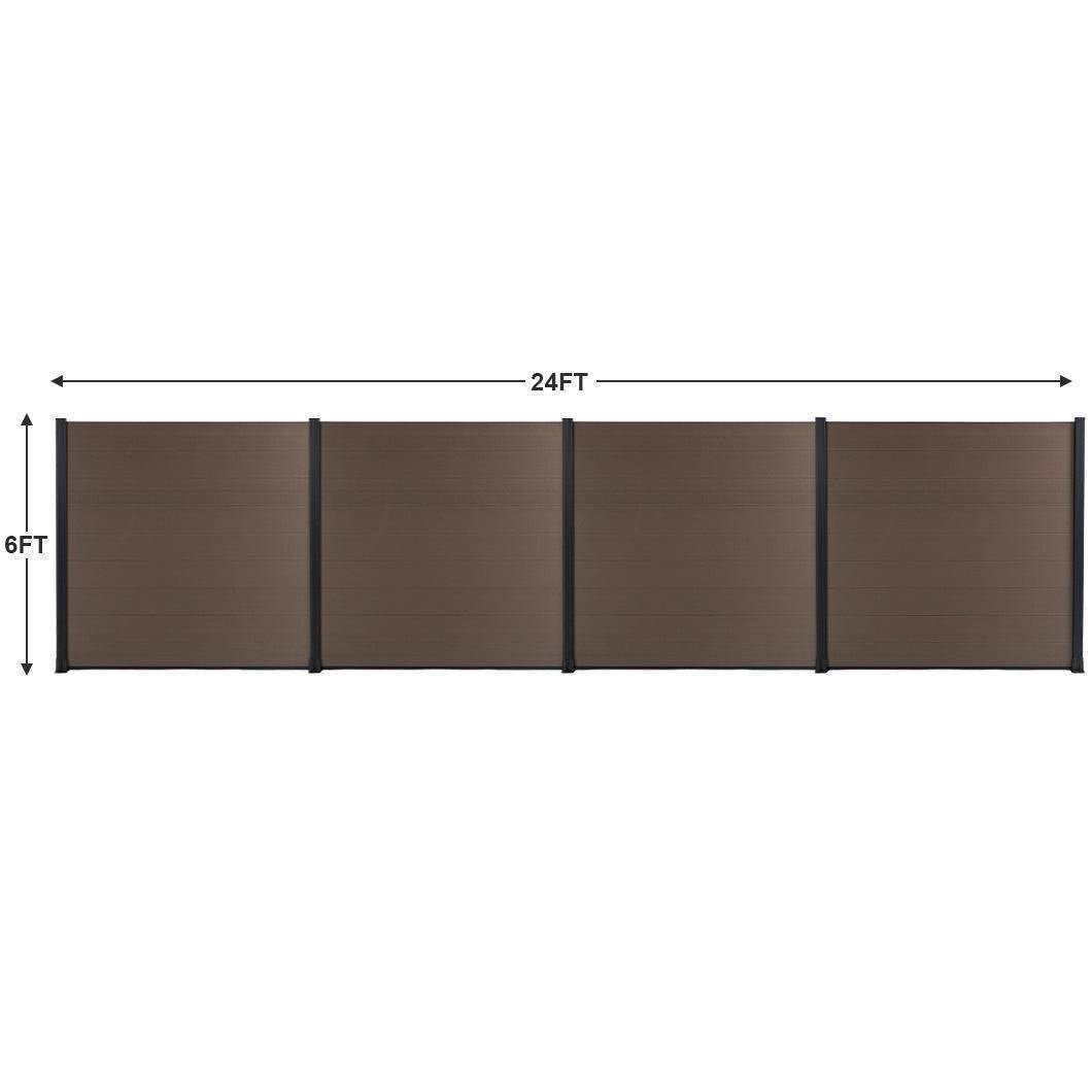 mondaria 6 ft Composite Privacy Fence Panel Outdoor courtyards extremely low - maintenance privacy - CourtyardMart