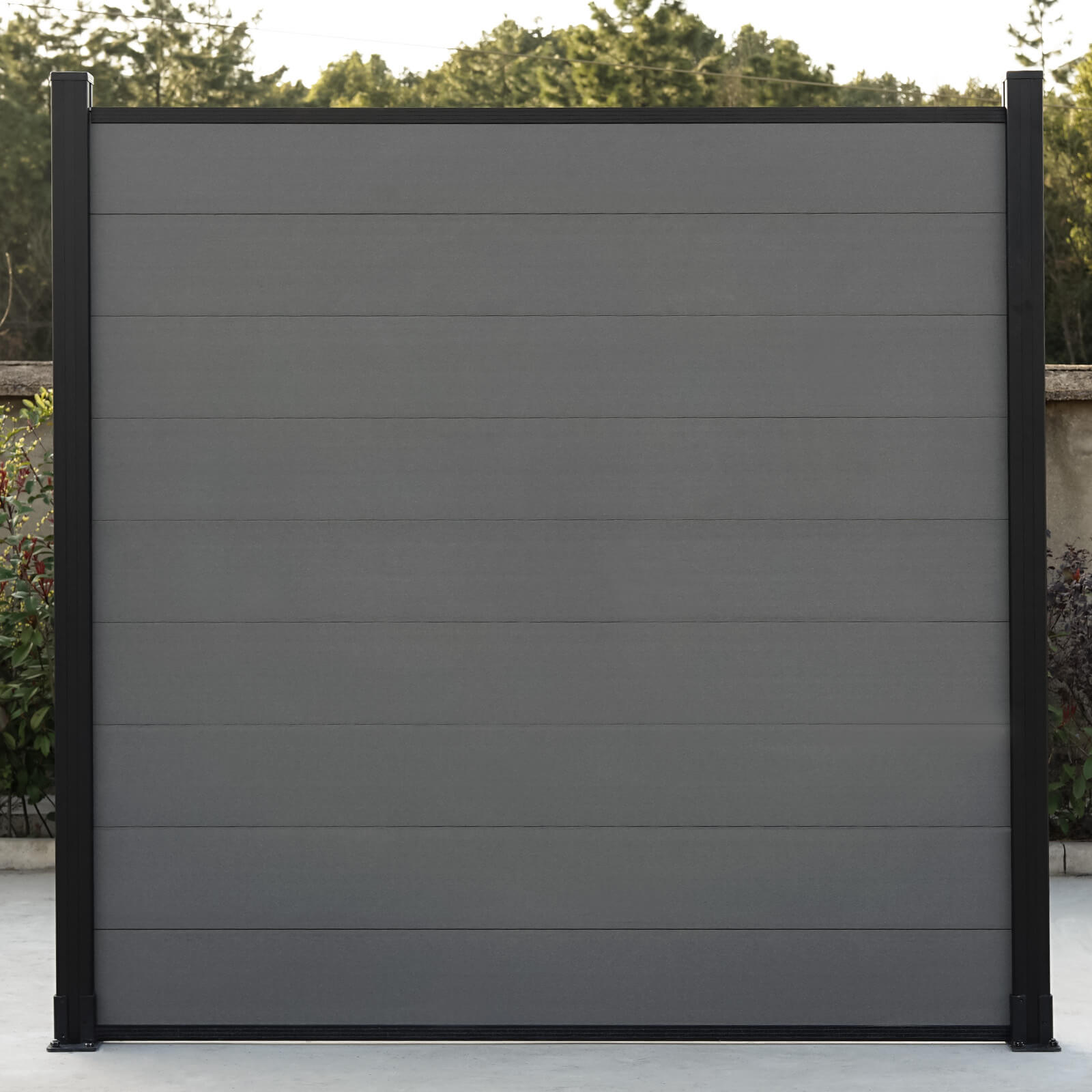 mondaria 6 ft Composite Privacy Fence Panel Outdoor courtyards extremely low - maintenance privacy - CourtyardMart