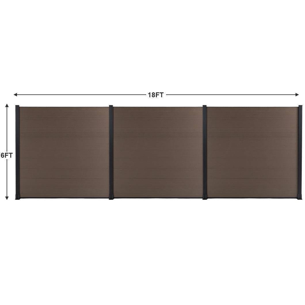 mondaria 6 ft Composite Privacy Fence Panel Outdoor courtyards extremely low - maintenance privacy - CourtyardMart