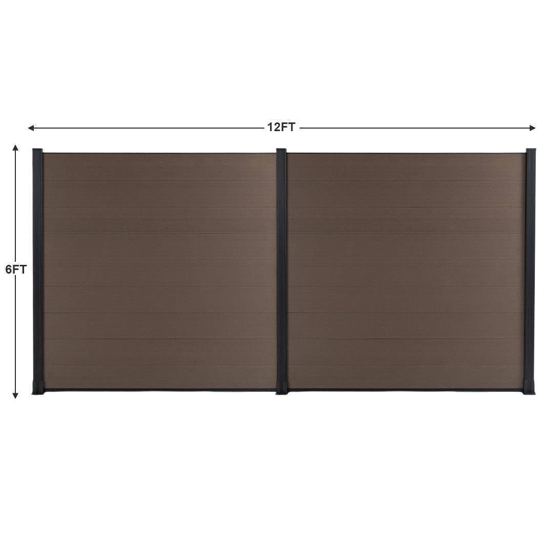 mondaria 6 ft Composite Privacy Fence Panel Outdoor courtyards extremely low - maintenance privacy - CourtyardMart