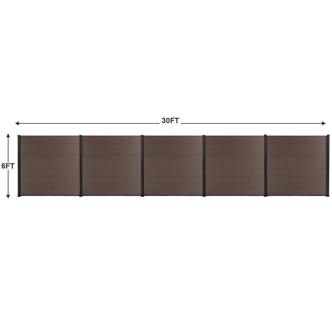 mondaria 6 ft Composite Privacy Fence Panel Outdoor courtyards extremely low - maintenance privacy - CourtyardMart