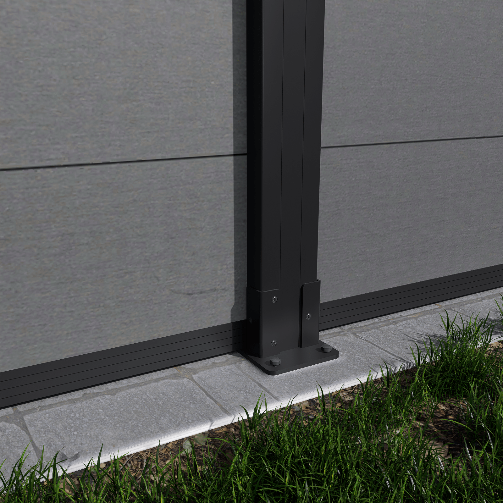 mondaria 6 ft Composite Privacy Fence Panel Outdoor courtyards extremely low - maintenance privacy - CourtyardMart