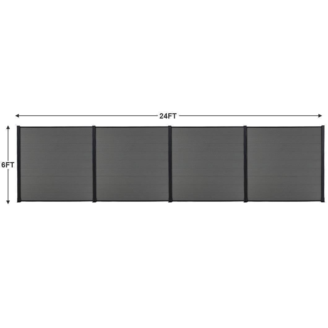 mondaria 6 ft Composite Privacy Fence Panel Outdoor courtyards extremely low - maintenance privacy - CourtyardMart
