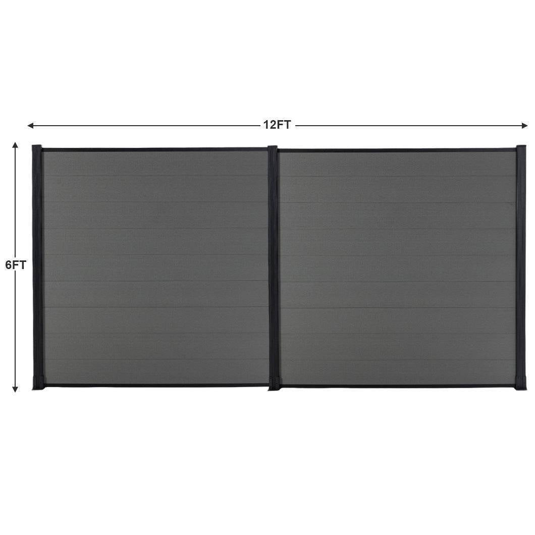 mondaria 6 ft Composite Privacy Fence Panel Outdoor courtyards extremely low - maintenance privacy - CourtyardMart
