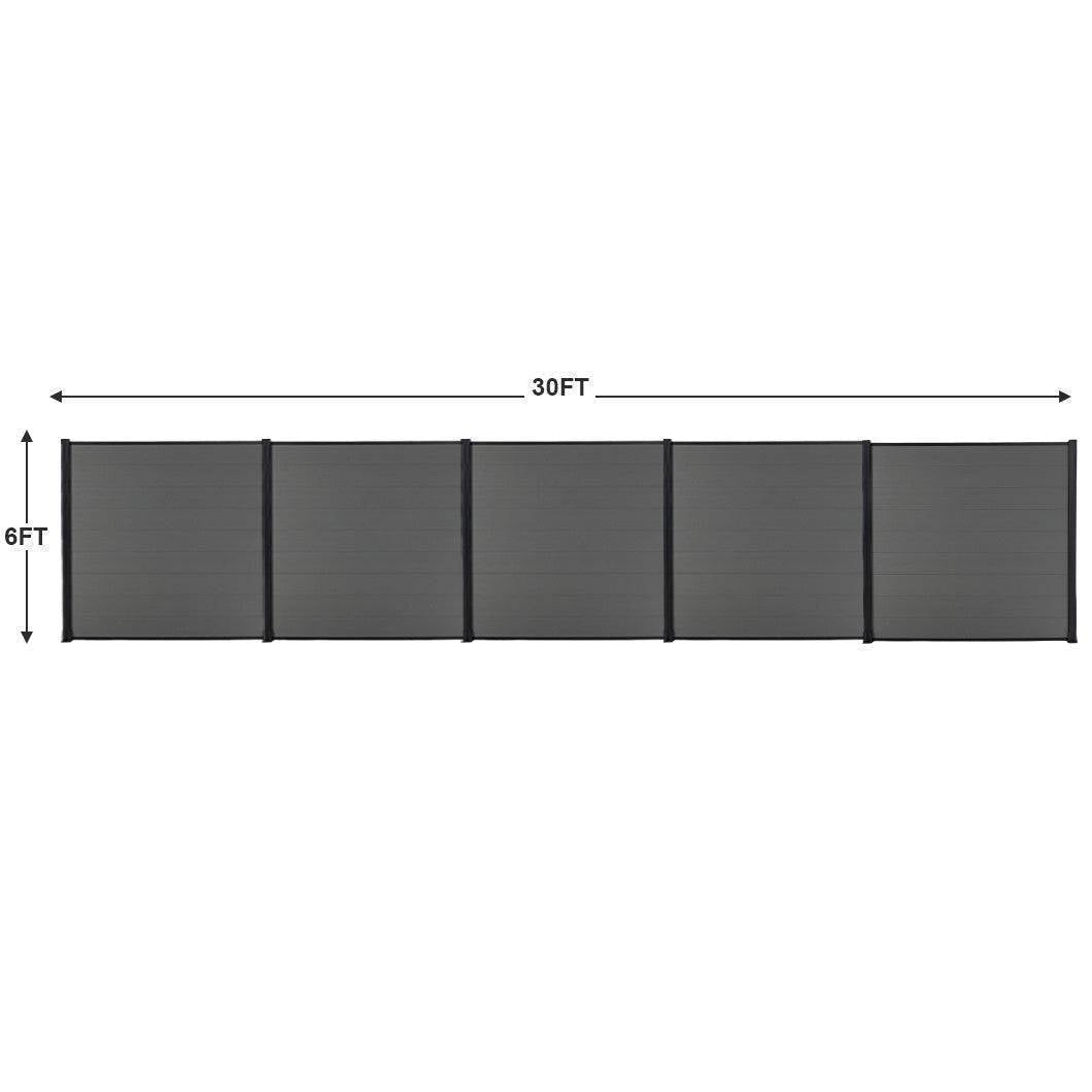 mondaria 6 ft Composite Privacy Fence Panel Outdoor courtyards extremely low - maintenance privacy - CourtyardMart