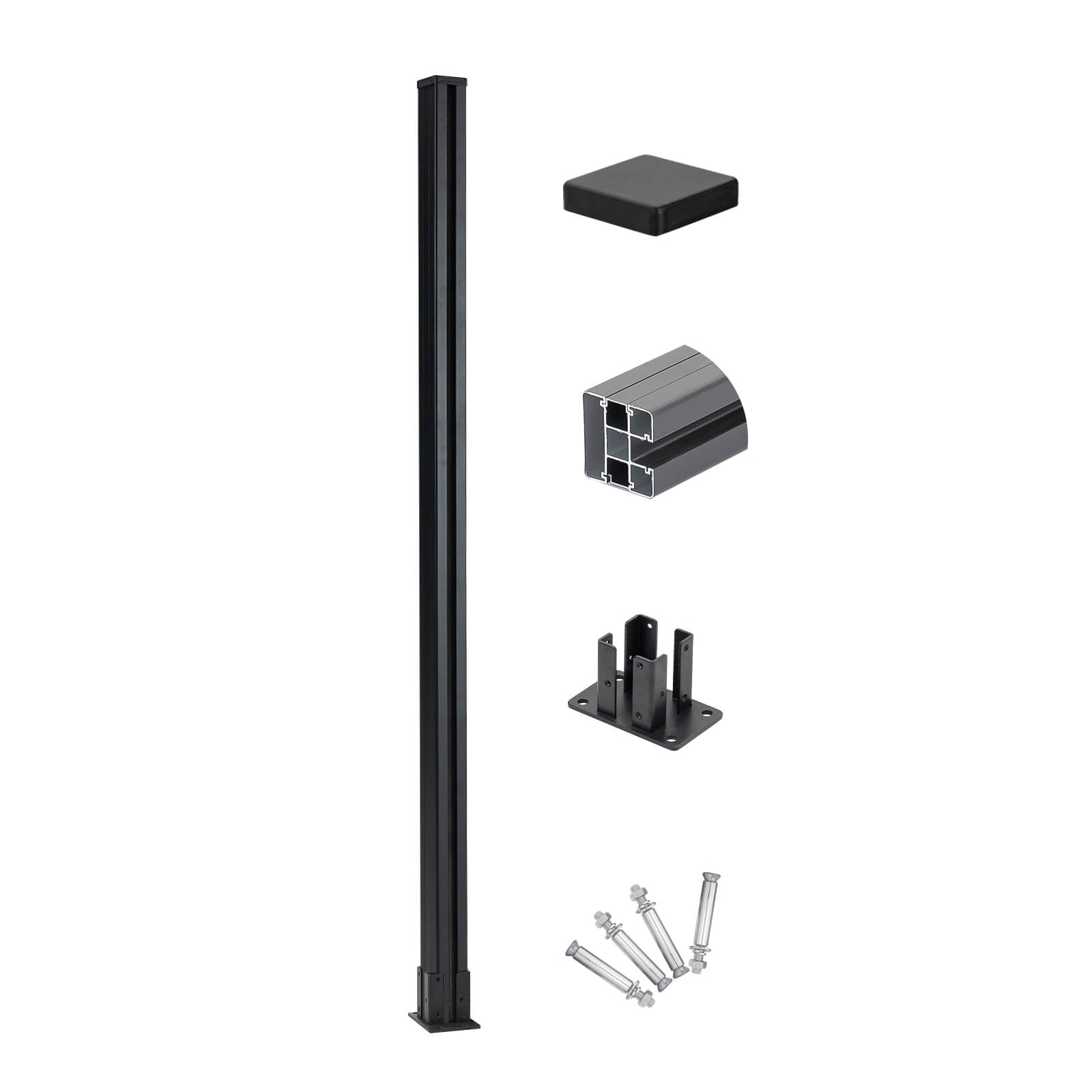 Mondaria 6.2 Ft Above Ground Fence Post - Set of 1 - CourtyardMart