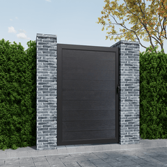 Mondaria 6ft(H)*3ft(W) Privacy Fence Gate Kit , with Metal Frame and Knob Kits - CourtyardMart