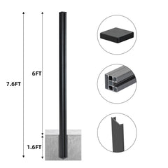 Mondaria 7.6 Ft Fence Post Inground Post Set of 1 (Pour concrete) - CourtyardMart
