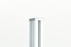 Mondaria 8 Ft Silver In - Ground Fence Post - Set of 1 (Concrete Installation) - CourtyardMart