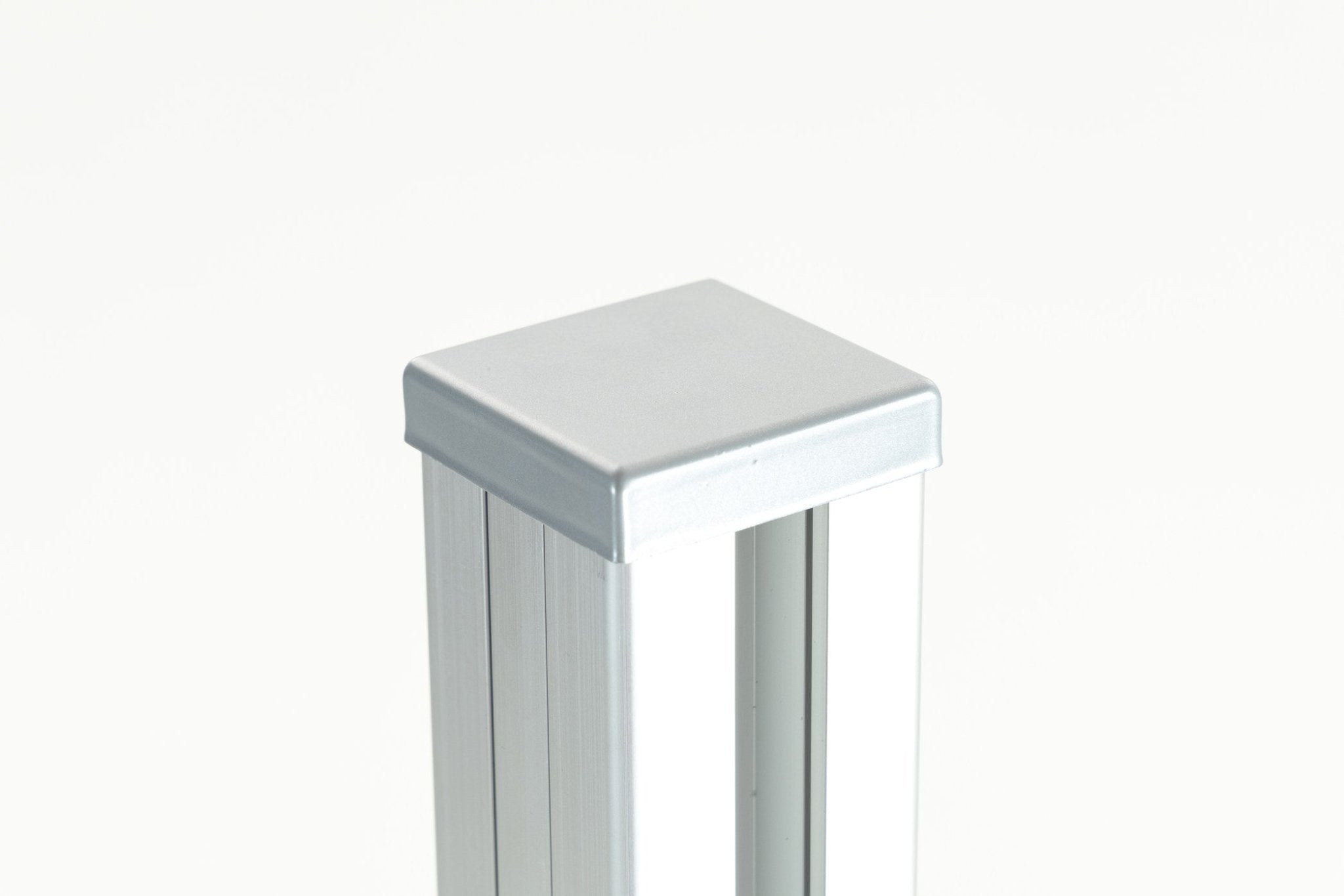 Mondaria 8 Ft Silver In - Ground Fence Post - Set of 2 (Concrete Installation) - CourtyardMart