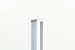 Mondaria 8 Ft Silver In - Ground Fence Post - Set of 2 (Concrete Installation) - CourtyardMart
