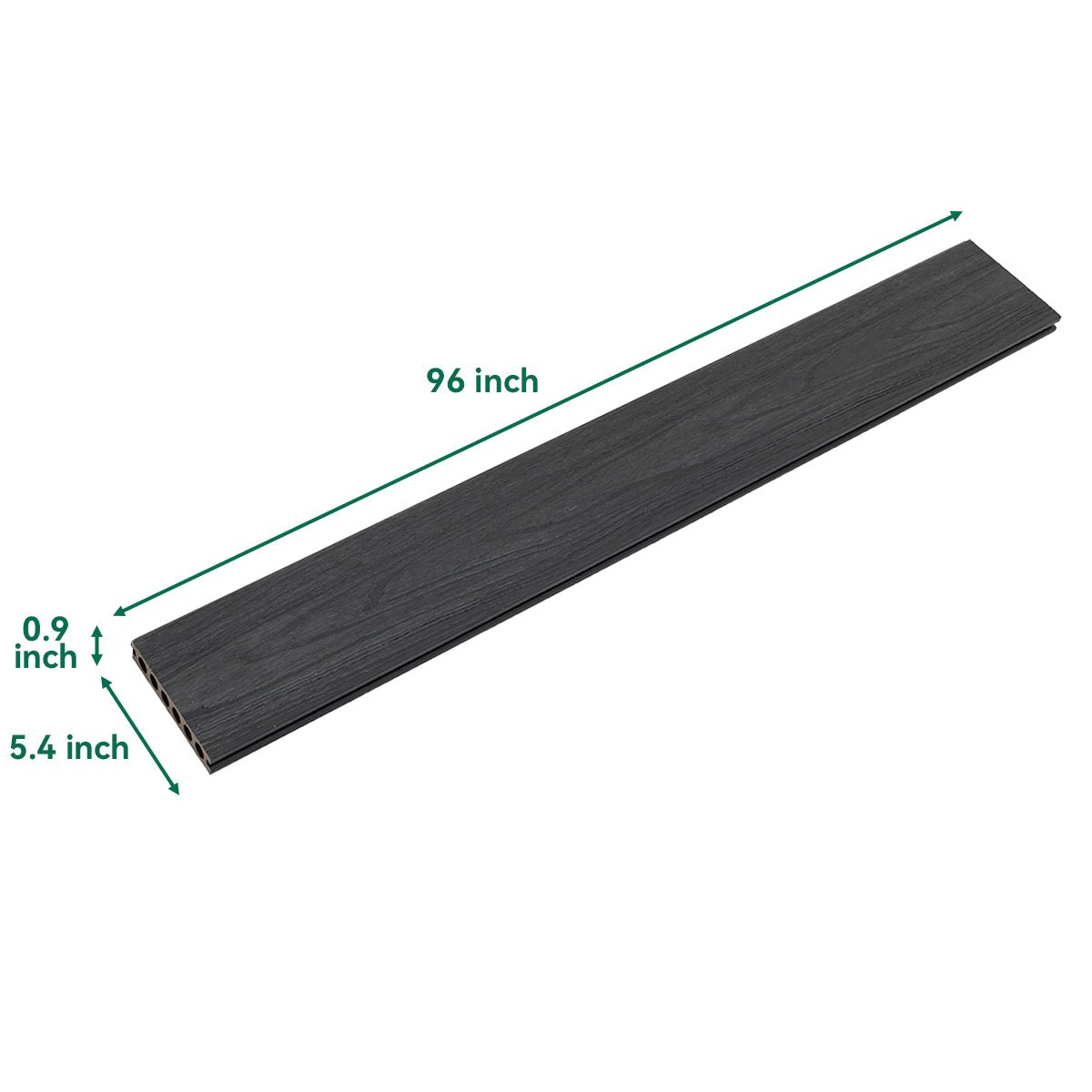 Mondaria Composite Decking Boards 96in*5.4in*0.9 Courtyard Terrace Rigid Surface Hard - CourtyardMart