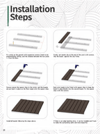 Mondaria Composite Decking Boards 96in*5.4in*0.9 Courtyard Terrace Rigid Surface Hard - CourtyardMart