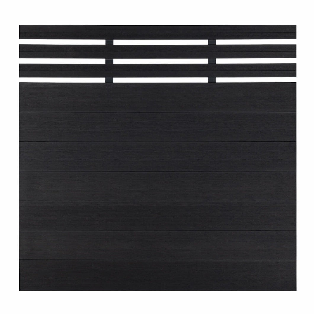 Mondaria Euro Style Contemporary Fence 8 ft H x 6 ft W - Aluminum post with Ground Screw Installation - CourtyardMart