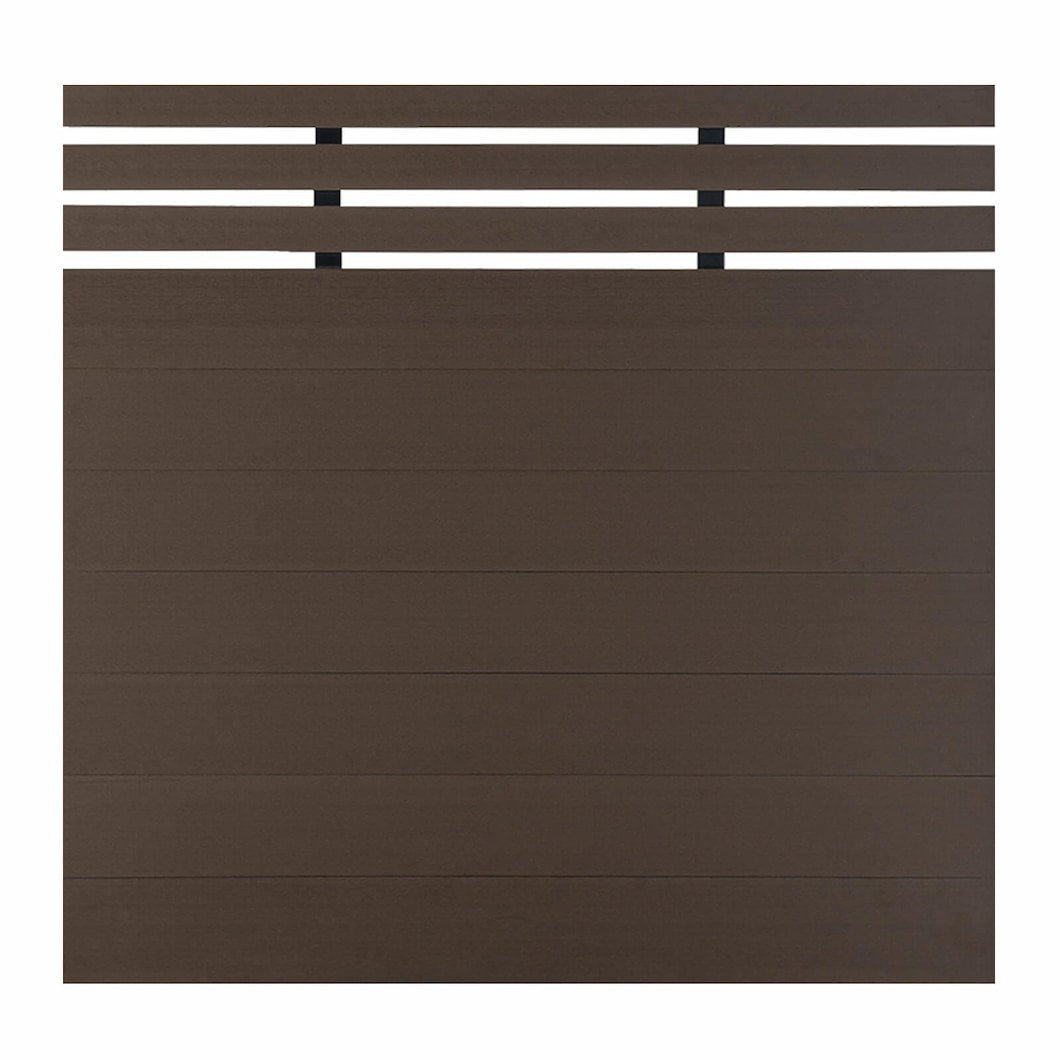 mondaria Grey 72in*72in Composite Fence Panels , Aluminum post, Easy Install for Patios,Pools - CourtyardMart